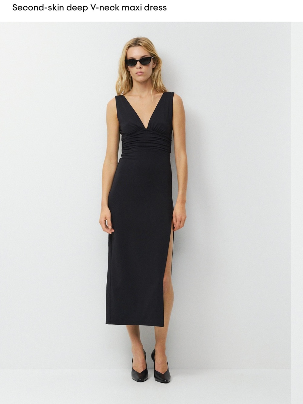 NWT Aritzia Waver Dress Black M Original Contour Maxi